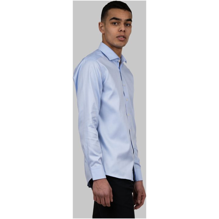 Skjorta BB Twill 60 Slim Himmelsblå J.Harvest & Frost XS – billede 13