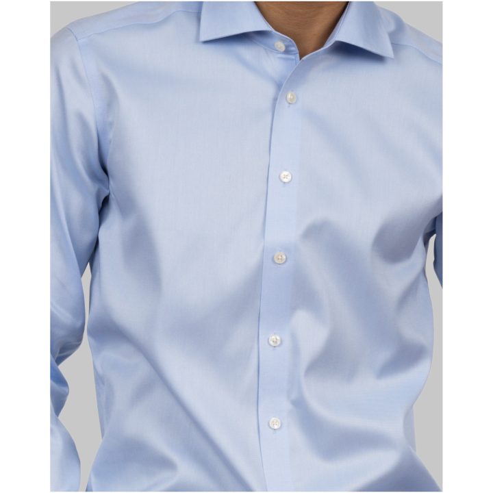 Skjorta BB Twill 60 Slim Himmelsblå J.Harvest & Frost XS – billede 8