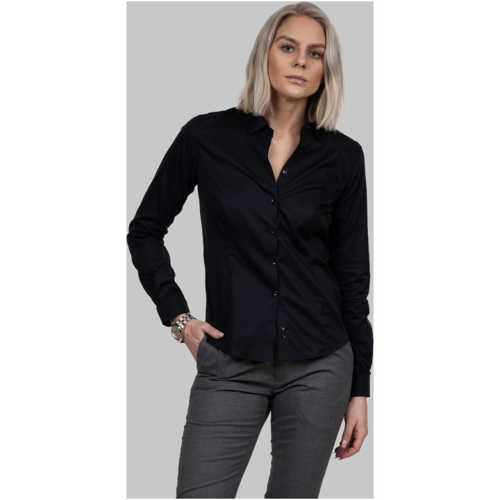 Skjorta Dam BB60 Twill Svart J.Harvest & Frost XS – billede 8