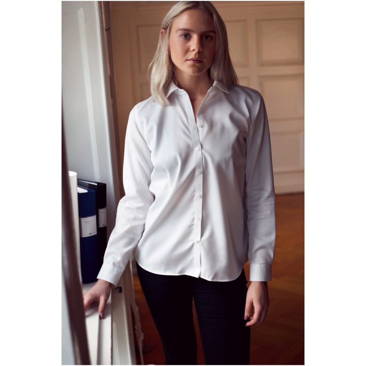 Skjorta Dam GB01 Twill Relaxed Himmelsblå J.Harvest & Frost XS/34 – billede 5
