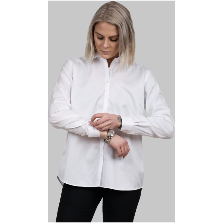 Skjorta Dam GB01 Twill Relaxed Vit J.Harvest & Frost XS/34 – billede 10