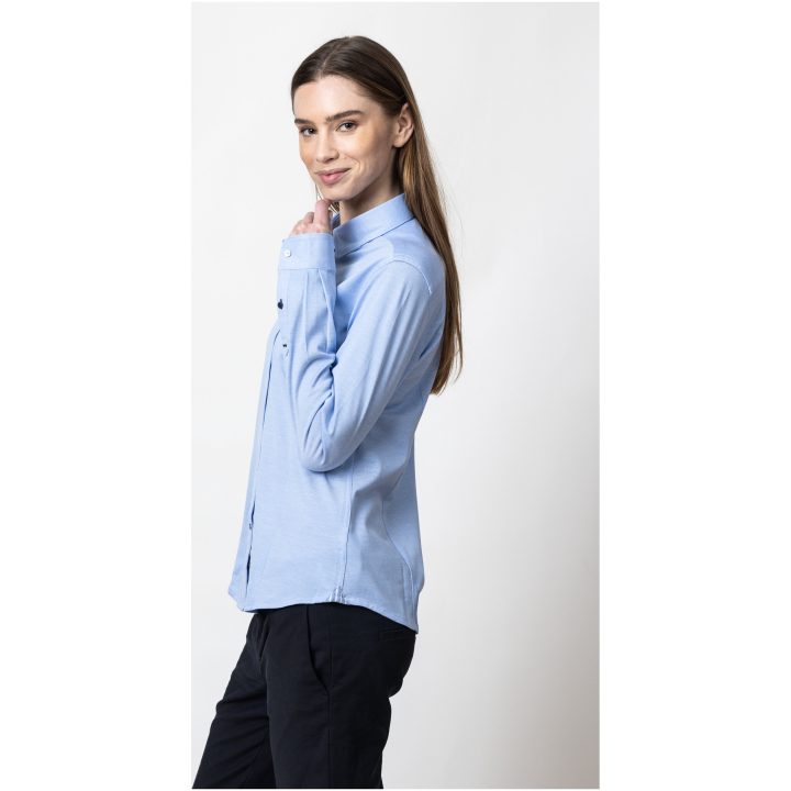 Skjorta Dam IB34 Pique Knit Himmelsblå J.Harvest & Frost XS – billede 7