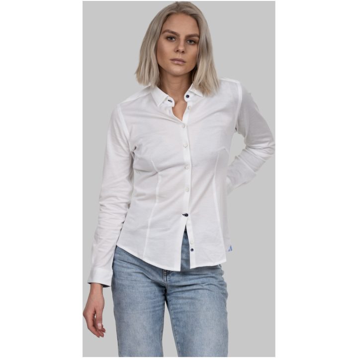 Skjorta Dam IB34 Pique Knit Vit J.Harvest & Frost XS – billede 9