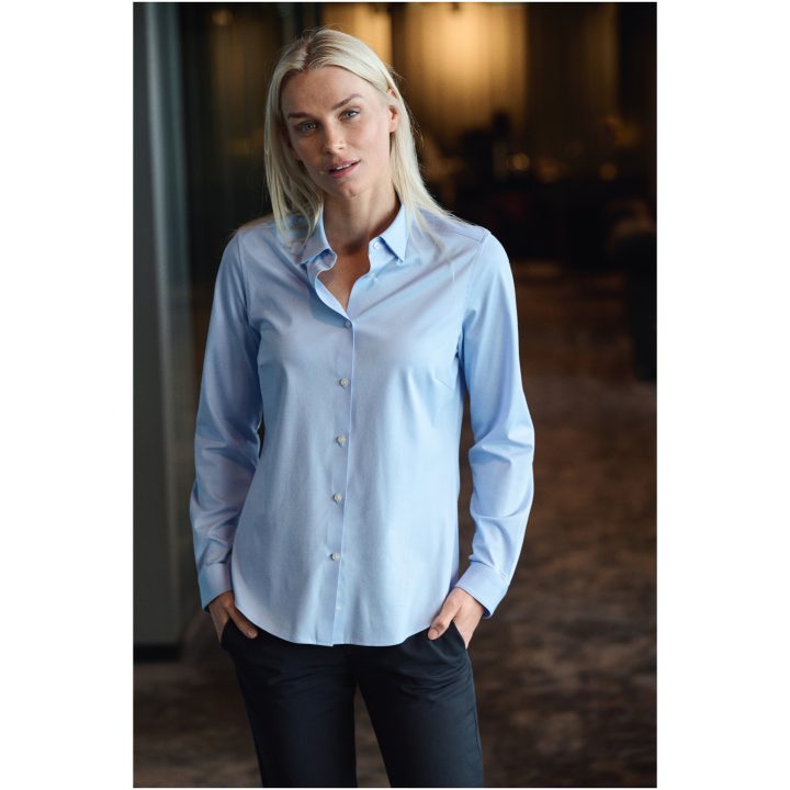 Skjorta Dam Interlock Knit Contemporary Sky J.Harvest & Frost XS/34 – billede 5