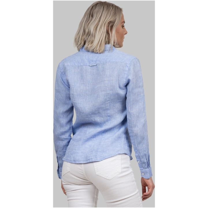 Skjorta Dam Linen IB33 Himmelsblå J.Harvest & Frost XS – billede 6