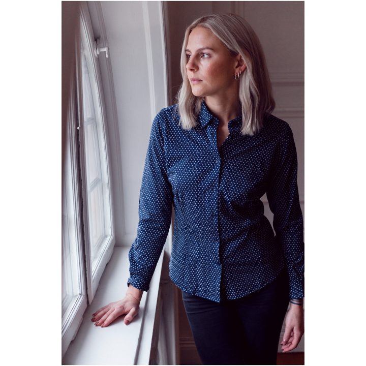 Skjorta Dam Pique Knit IB131 Print J.Harvest & Frost XS/34 – billede 5