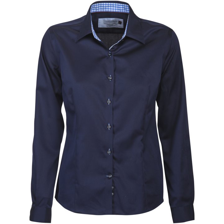 Skjorta Dam RB20 Twill Marinblå/himmelsblå J.Harvest & Frost XS – billede 5