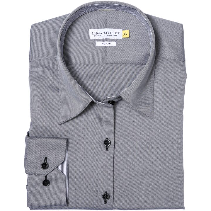 Skjorta Dam YB51 Twill Grå/svart J.Harvest & Frost XS – billede 2