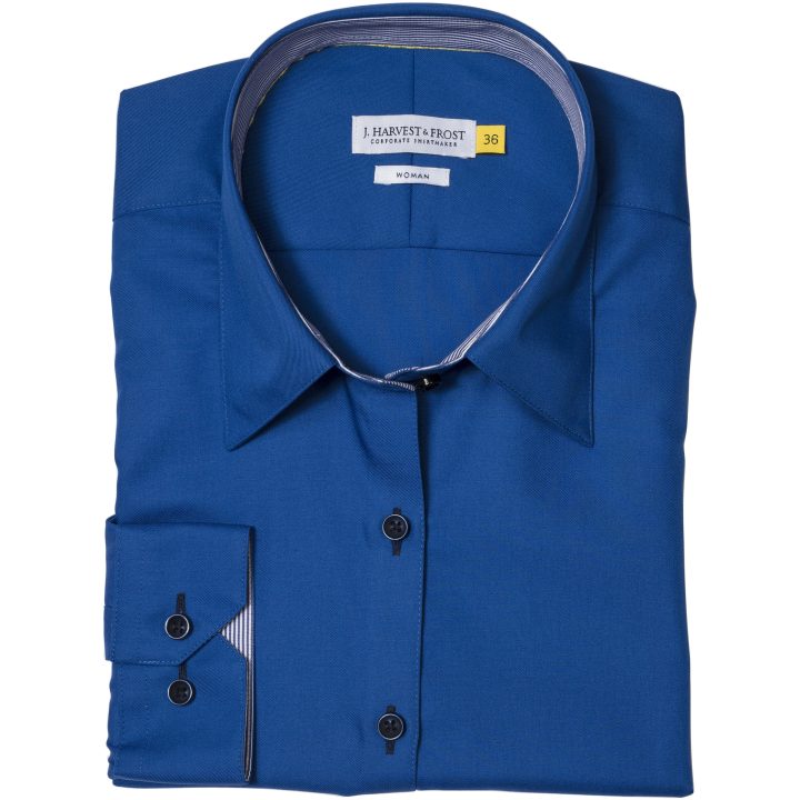 Skjorta Dam YB51 Twill Kungsblå/marinblå J.Harvest & Frost XS – billede 2