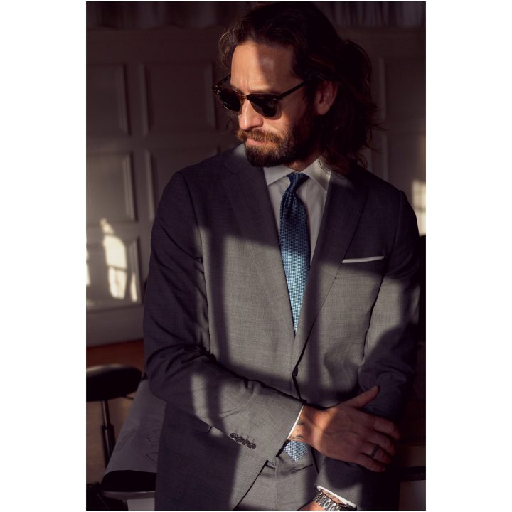 Skjorta GB01 Twill Slim Marinblå J.Harvest & Frost XS – billede 11