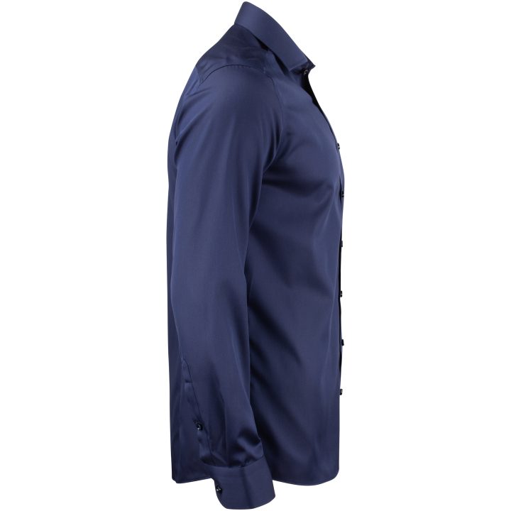 Skjorta GB01 Twill Slim Marinblå J.Harvest & Frost XS – billede 4
