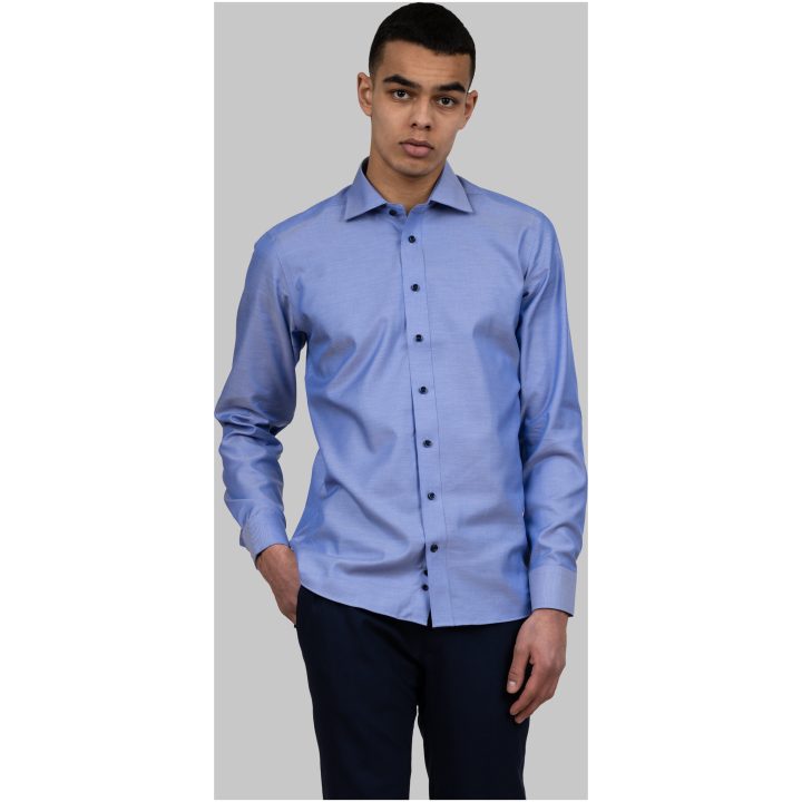 Skjorta GB01 Twill Slim Mellanblå J.Harvest & Frost XS – billede 10