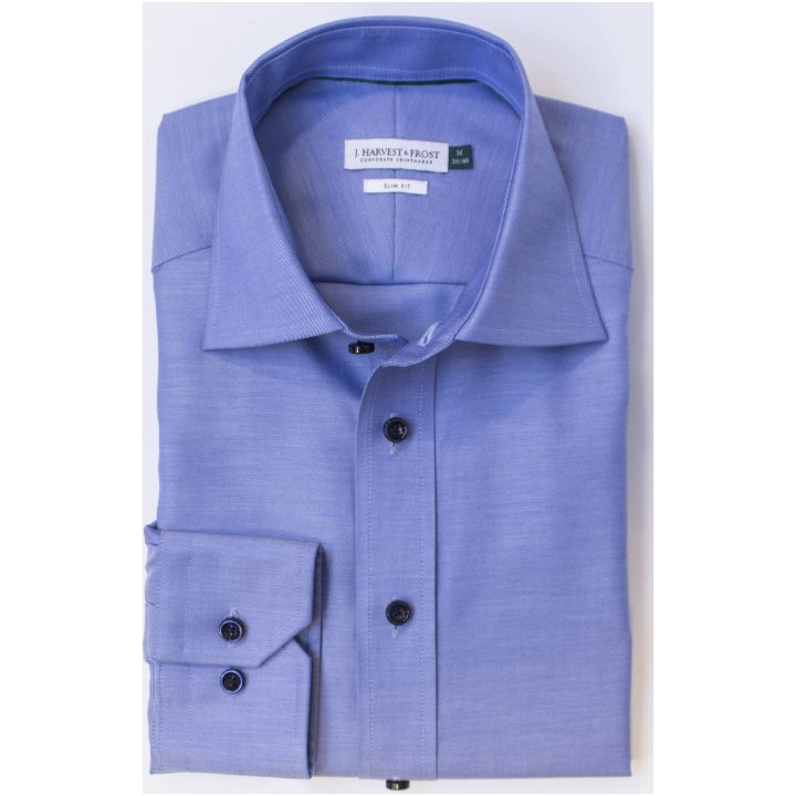 Skjorta GB01 Twill Slim Mellanblå J.Harvest & Frost XS – billede 5