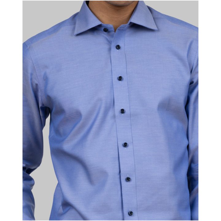 Skjorta GB01 Twill Slim Mellanblå J.Harvest & Frost XS – billede 8