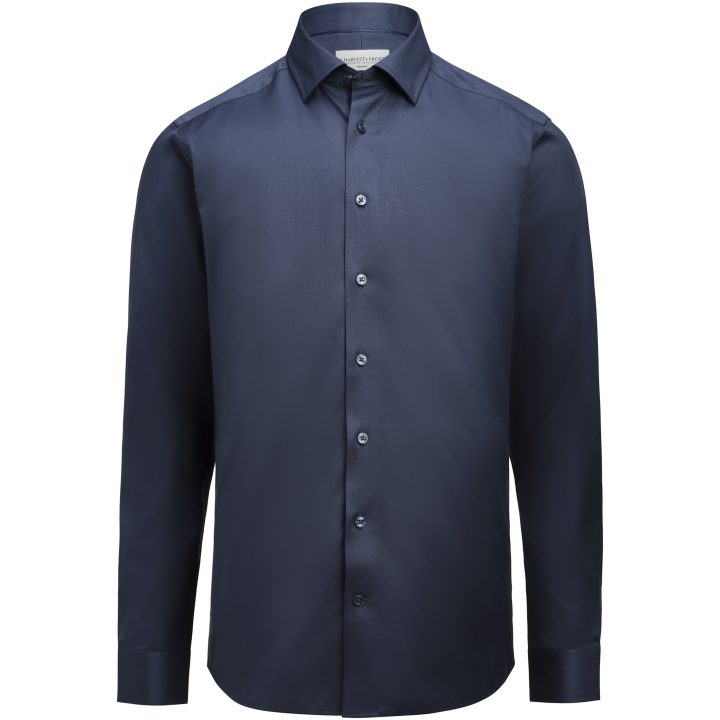 Skjorta GB02 Twill Stretch Slim Fit Marinblå J.Harvest & Frost XS 35/36 – billede 2