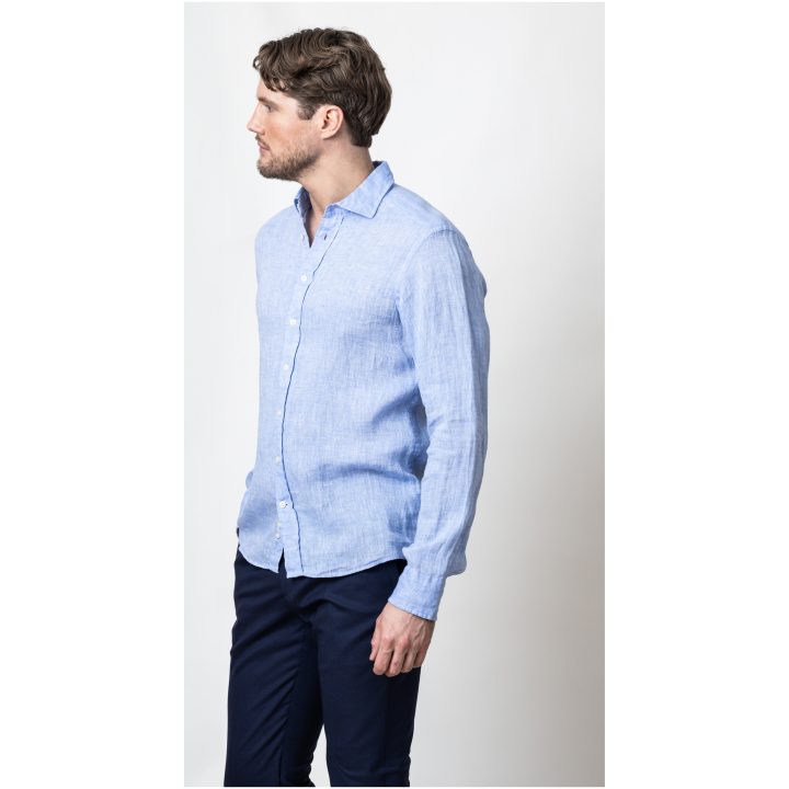 Skjorta IB33 Linen Regular Himmelsblå J.Harvest & Frost s – billede 6