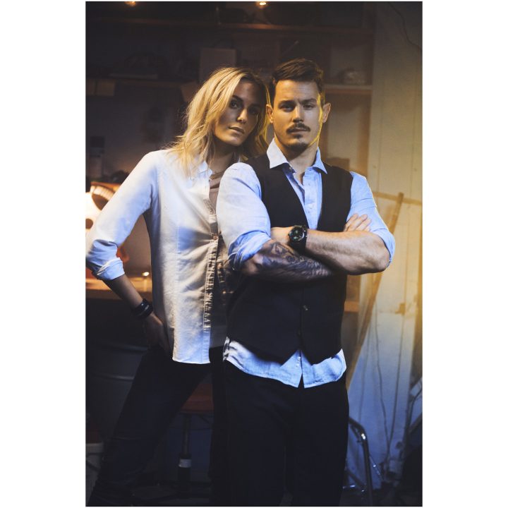Skjorta IB33 Linen Slim Himmelsblå J.Harvest & Frost XS – billede 8