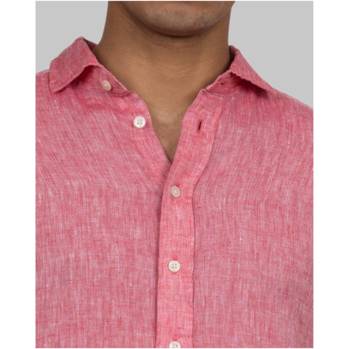 Skjorta IB33 Linen Slim Röd J.Harvest & Frost XS – billede 6