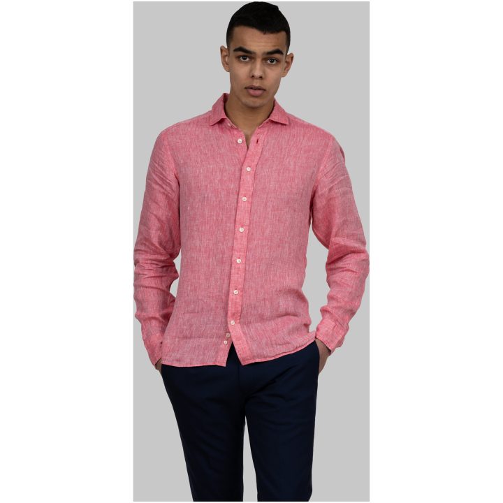 Skjorta IB33 Linen Slim Röd J.Harvest & Frost XS – billede 9