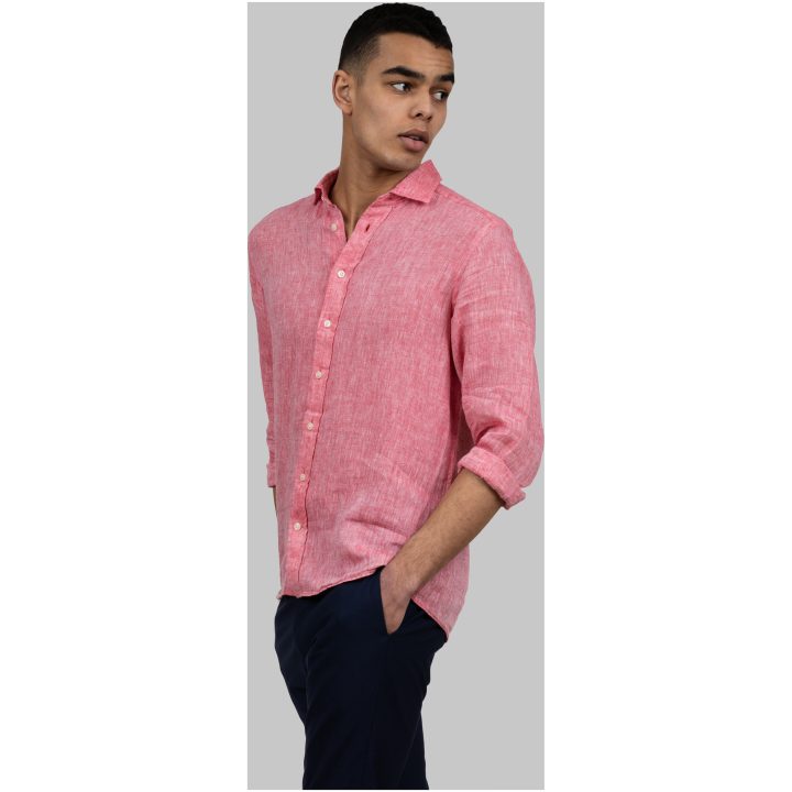 Skjorta IB33 Linen Slim Röd J.Harvest & Frost XS – billede 10