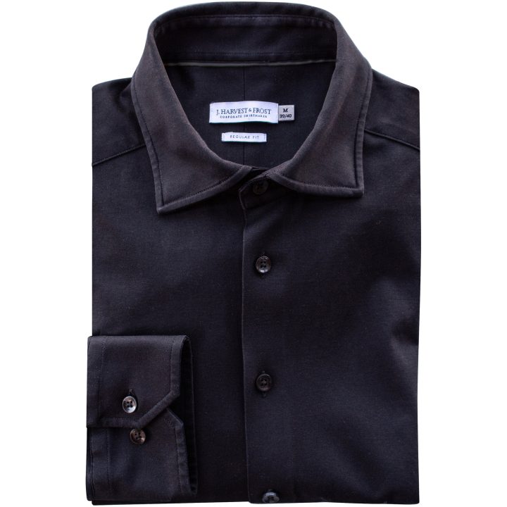 Skjorta Interlock Knit Regular Svart J.Harvest & Frost S 37/38 – billede 2