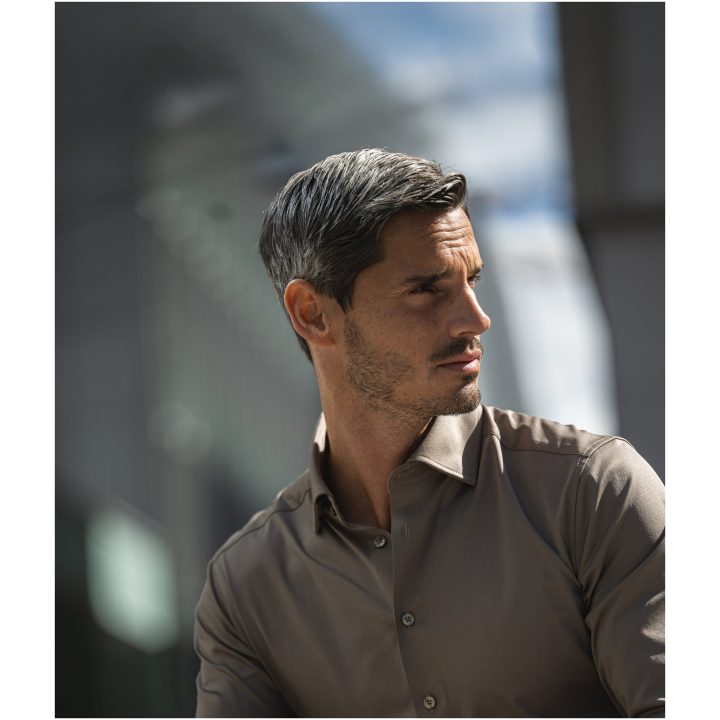Skjorta Interlock Knit Regular Valnöt J.Harvest & Frost S 37/38 – billede 15