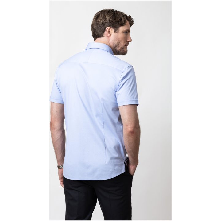 Skjorta Interlock Knit S S Regular Himmelsblå J.Harvest & Frost S 37/38 – billede 7