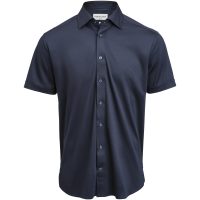 Skjorta Interlock Knit S S Regular Marinblå J.Harvest & Frost
