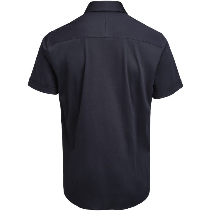 Skjorta Interlock Knit S S Slim Marinblå J.Harvest & Frost XS 35/36 – billede 2