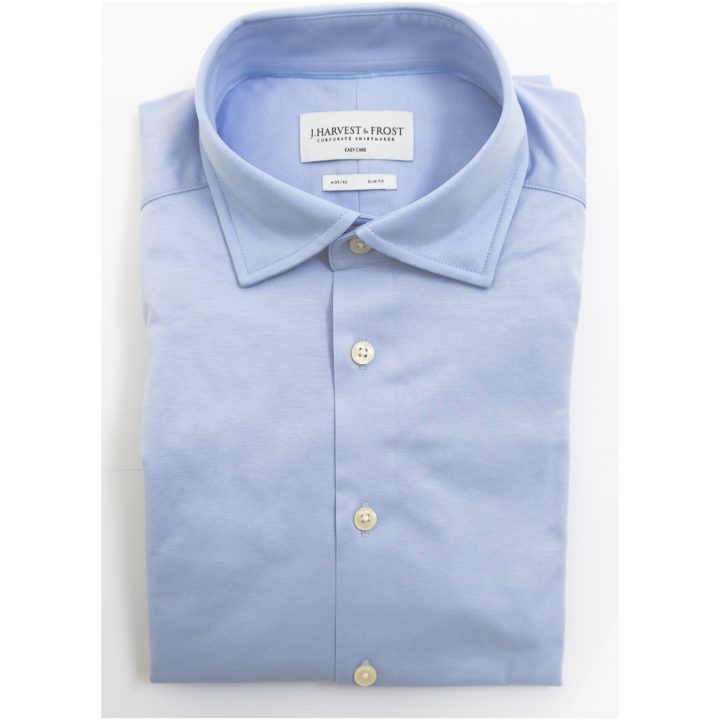 Skjorta Interlock Knit Slim Himmelsblå J.Harvest & Frost XS 35/36 – billede 4