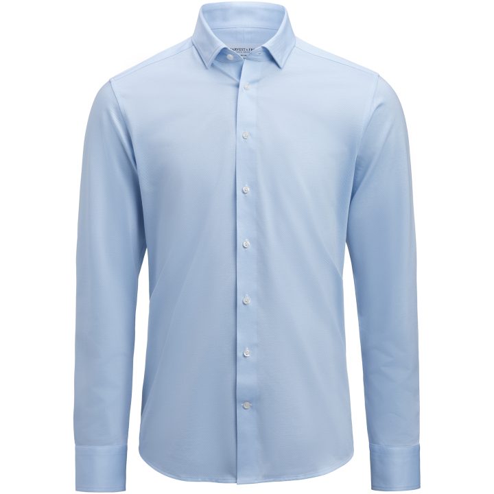 Skjorta King Knit Slim Himmelsblå/vit/vit J.Harvest & Frost XS – billede 2