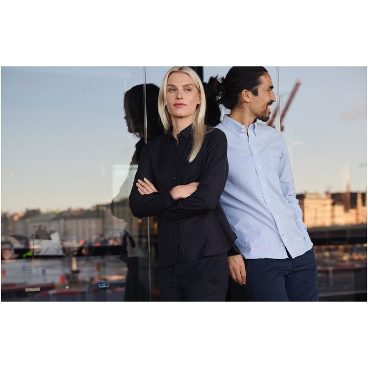 Skjorta Oxford Dam Himmelsblå J.Harvest & Frost XS/34 – billede 12