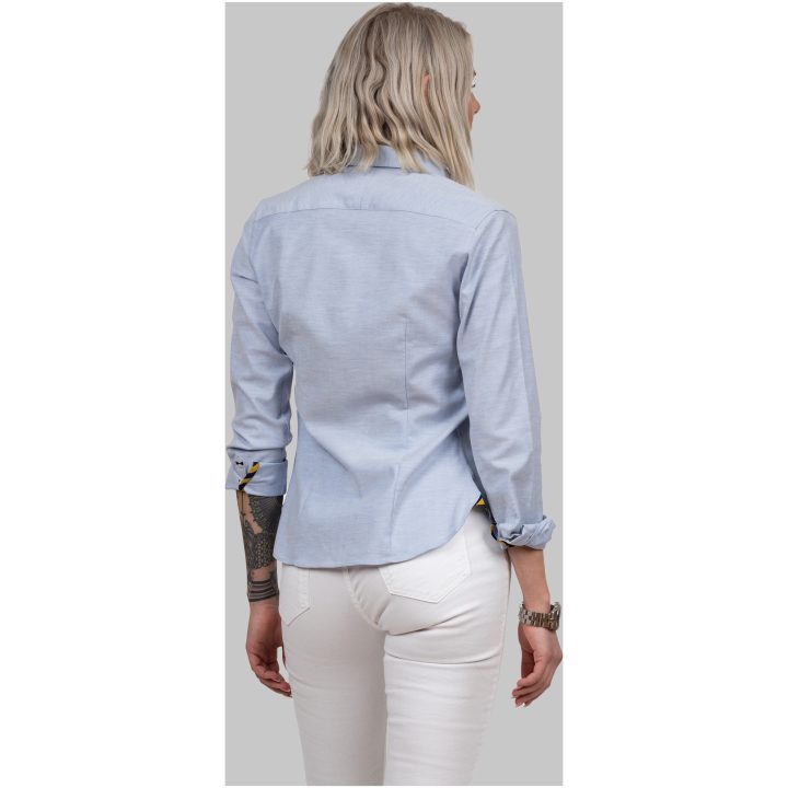 Skjorta Oxford Dam Himmelsblå J.Harvest & Frost XS/34 – billede 7