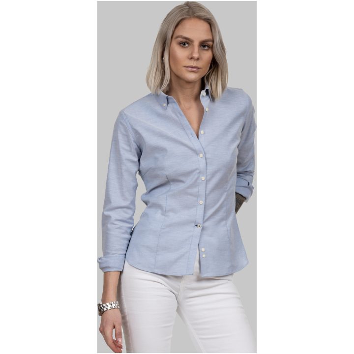 Skjorta Oxford Dam Himmelsblå J.Harvest & Frost XS/34 – billede 10