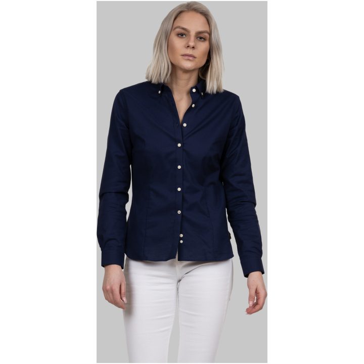 Skjorta Oxford Dam Marinblå J.Harvest & Frost XS/34 – billede 3