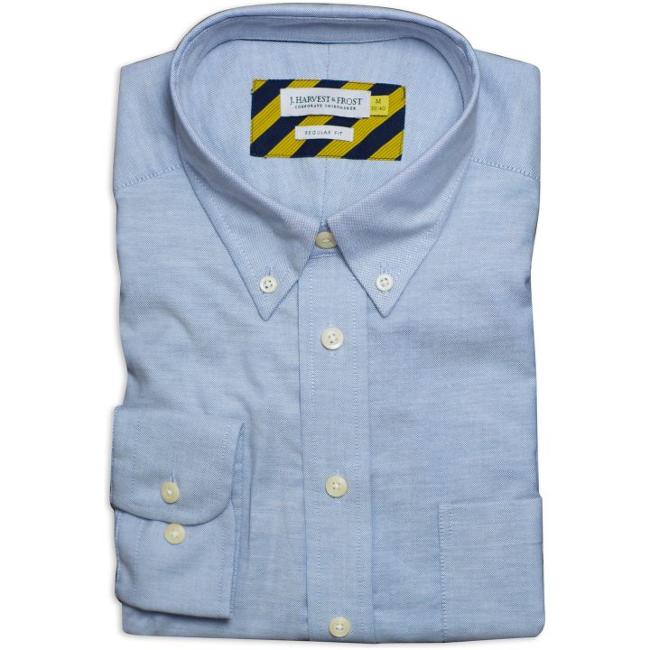 Skjorta Oxford Regular Himmelsblå J.Harvest & Frost S 37/38 – billede 6