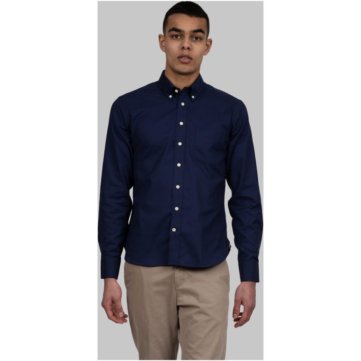 Skjorta Oxford Slim Marinblå J.Harvest & Frost XS 35/36 – billede 4