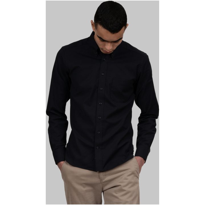 Skjorta Oxford Slim Svart J.Harvest & Frost XS 35/36 – billede 5