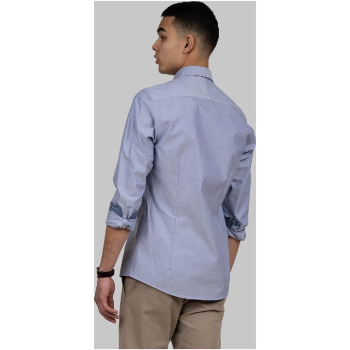 Skjorta Oxford Stretch Slim Blå J.Harvest & Frost XS – billede 5