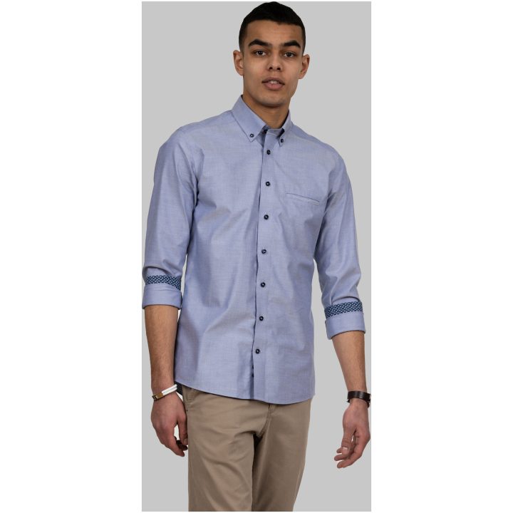 Skjorta Oxford Stretch Slim Blå J.Harvest & Frost XS – billede 6