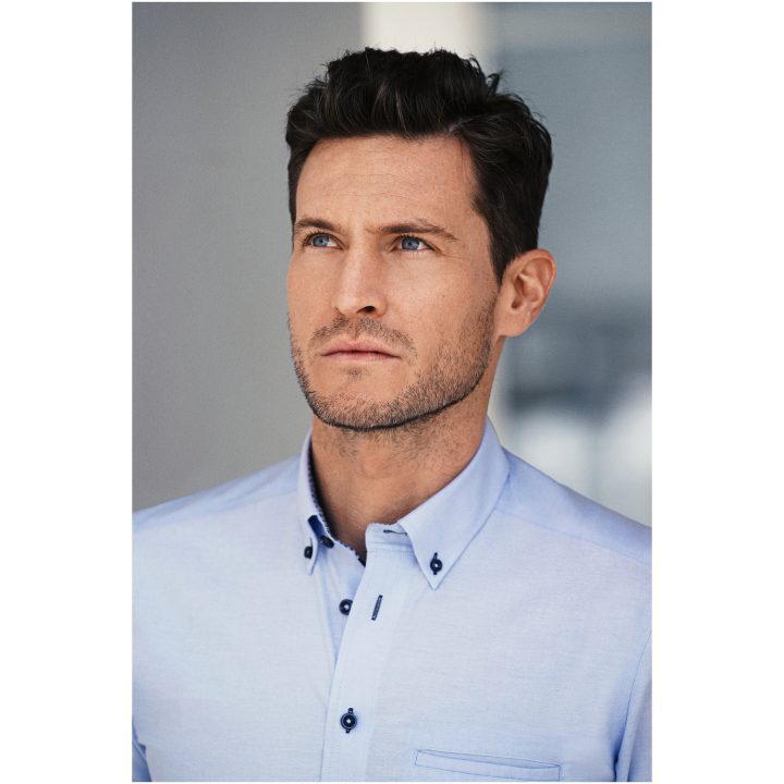 Skjorta Oxford Stretch Slim Himmelsblå J.Harvest & Frost XS – billede 8