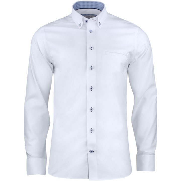 Skjorta Oxford Stretch Slim Vit J.Harvest & Frost XS – billede 2