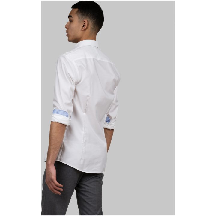 Skjorta Oxford Stretch Slim Vit J.Harvest & Frost XS – billede 6