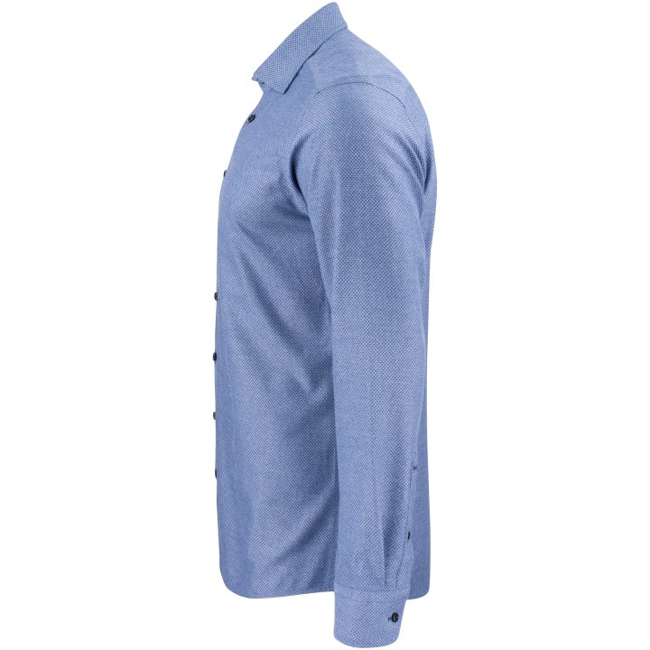 Skjorta PB144 Brushed Jacquard Regular Blå J.Harvest & Frost S 37/38 – billede 3
