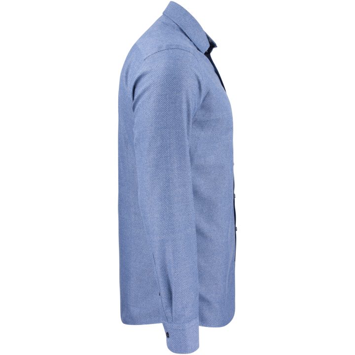 Skjorta PB144 Brushed Jacquard Regular Blå J.Harvest & Frost S 37/38 – billede 4