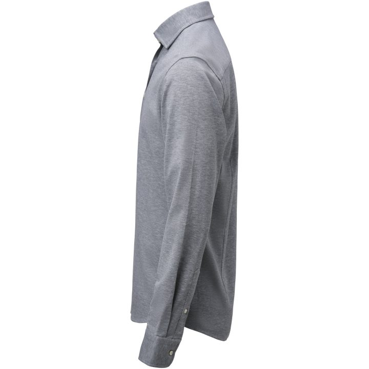 Skjorta Pique Knit Regular Gråmelerad J.Harvest & Frost S 37/38 – billede 3