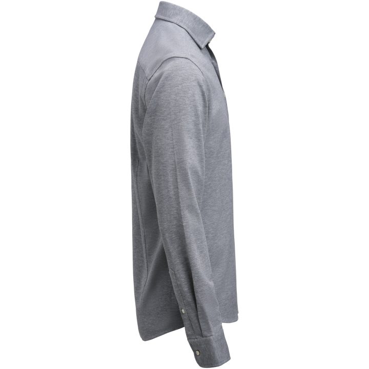 Skjorta Pique Knit Regular Gråmelerad J.Harvest & Frost S 37/38 – billede 5