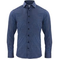 Skjorta Pique Knit Regular Marinblå Print Blue Print J.Harvest & Frost