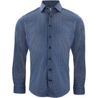 Skjorta Pique Knit Regular Marinblå Print Navy Print J.Harvest & Frost