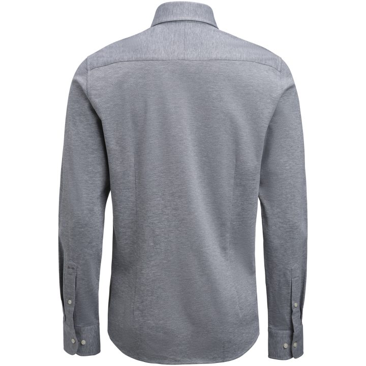 Skjorta Pique Knit Slim Gråmelerad J.Harvest & Frost XS 35/36 – billede 3